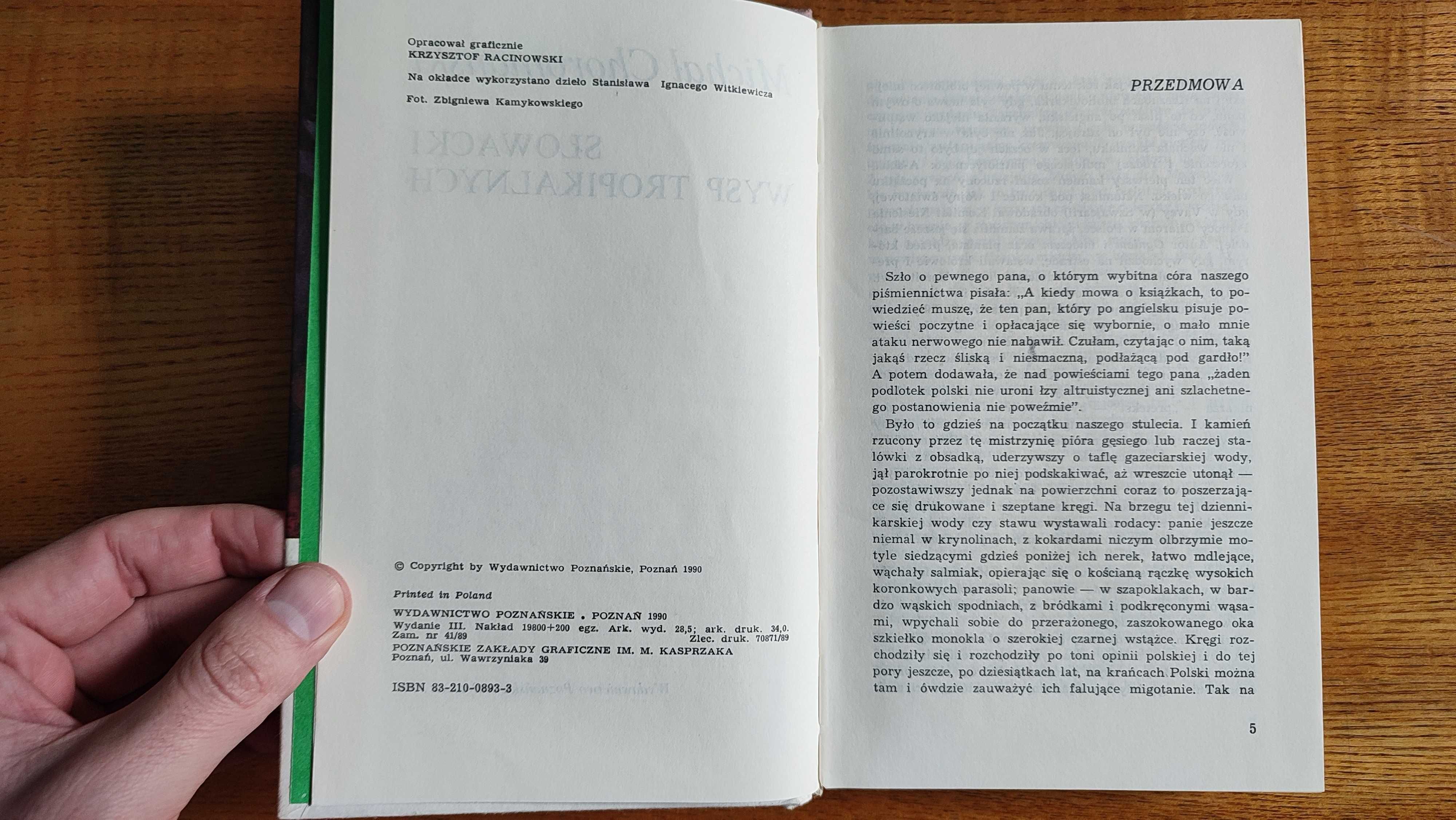 Słowacki wysp tropikalnych Michał Choromański