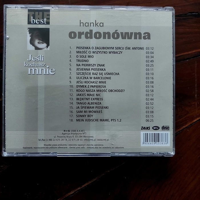 Cd Hanka Ordonówna