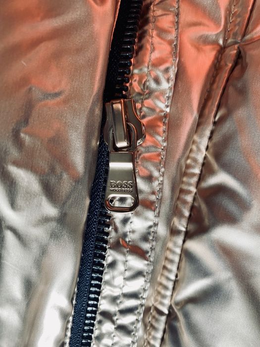 Złota kurtka zimowa puchowa damska Hugo Boss XS