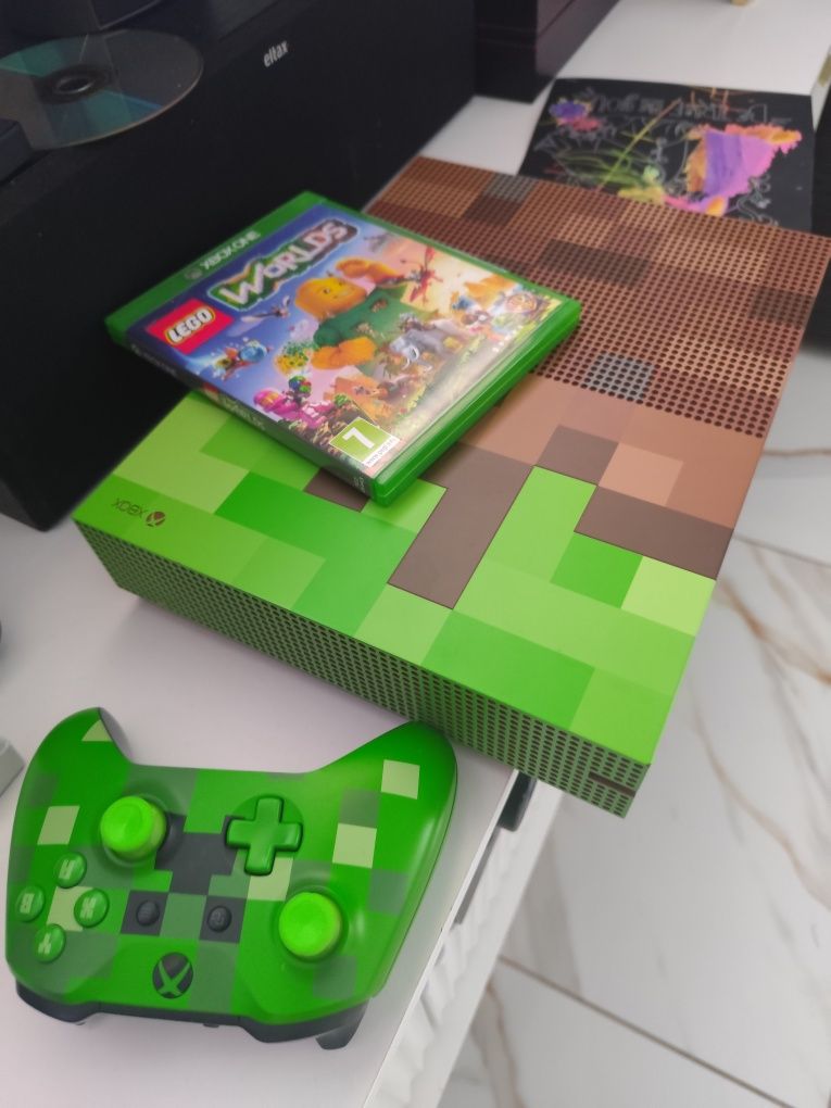 Xbox one s 4K edycja limitowana Minecraft z padem Minecraft