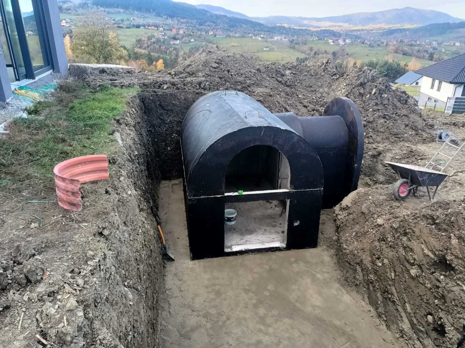 ziemianka betonowa 350cm piwnica ogrodowa B30W8 schody tunel wentylacj