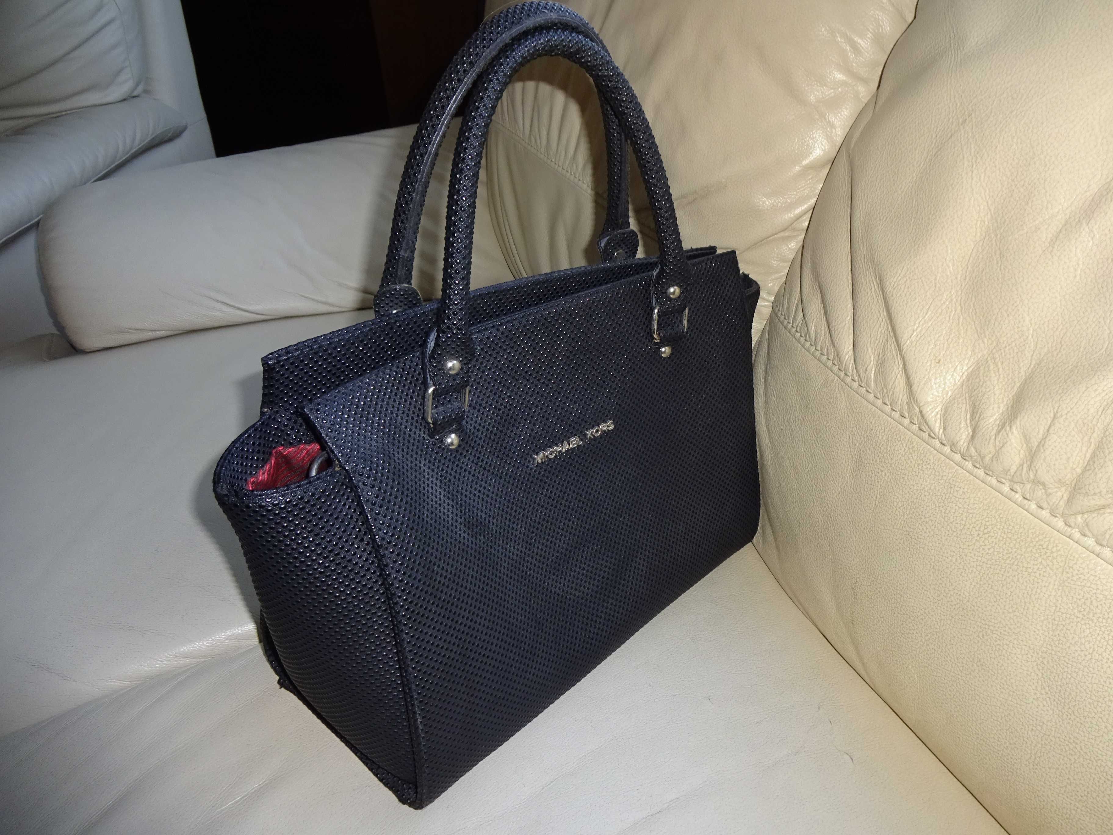 MICHAEL KORS czarna duża pojemna torba torebka do ręki OKAZJA
