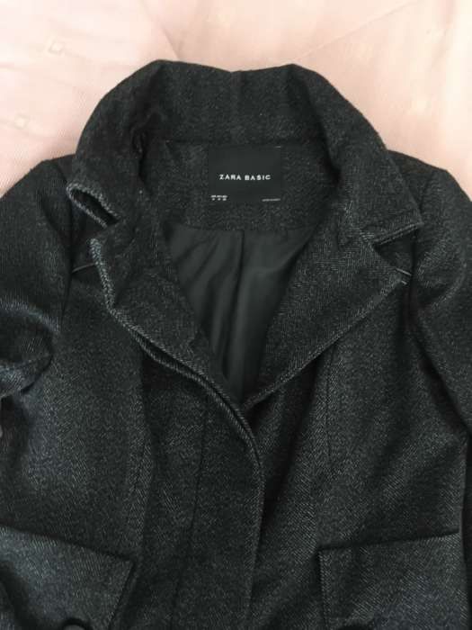 Sobretudo zara cinza mesclado sem portes