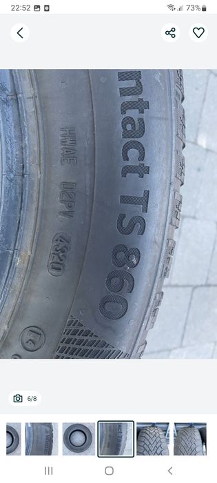 Соntinental 195 65 r15, зима, 2 шт,