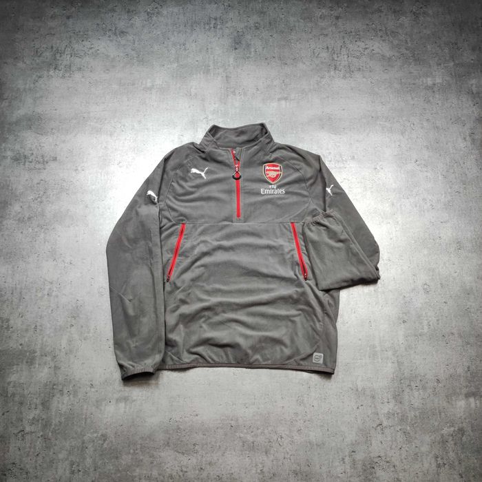 MĘSKA Bluza Thermal Piłka Nożna Suwak Rozpinana Arsenal Londyn Puma