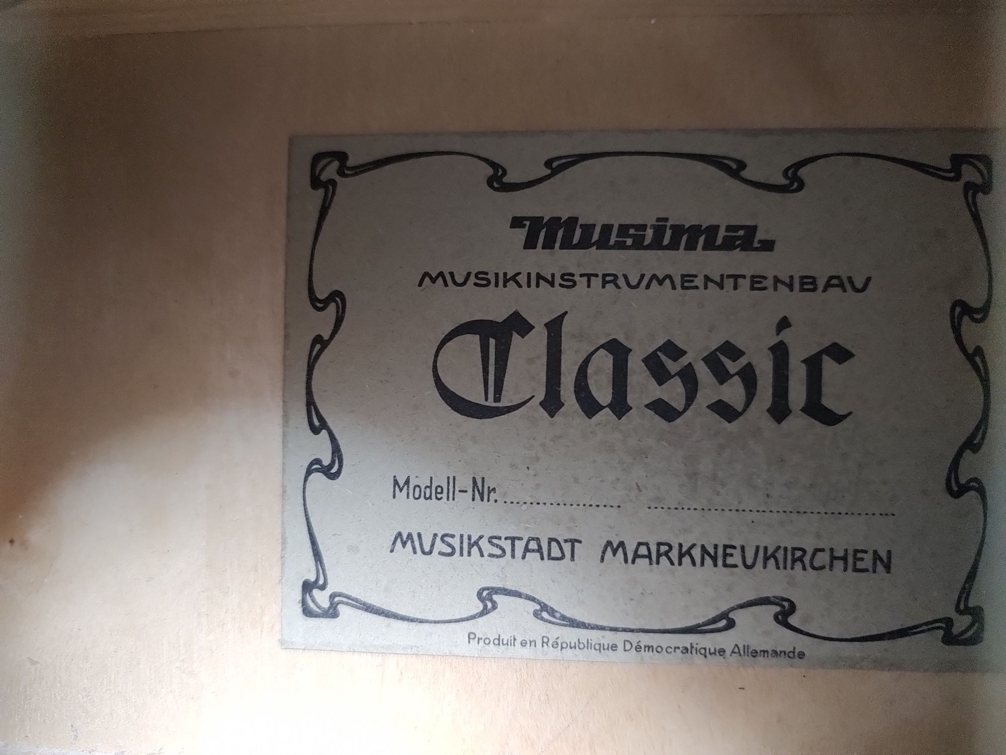 Musima gitara klasyczna Markneukirchen Potężny bas !! Polecam