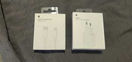 Kostka i kabel iPhone USBC lightning Apple 20W ładowarka zasilacz