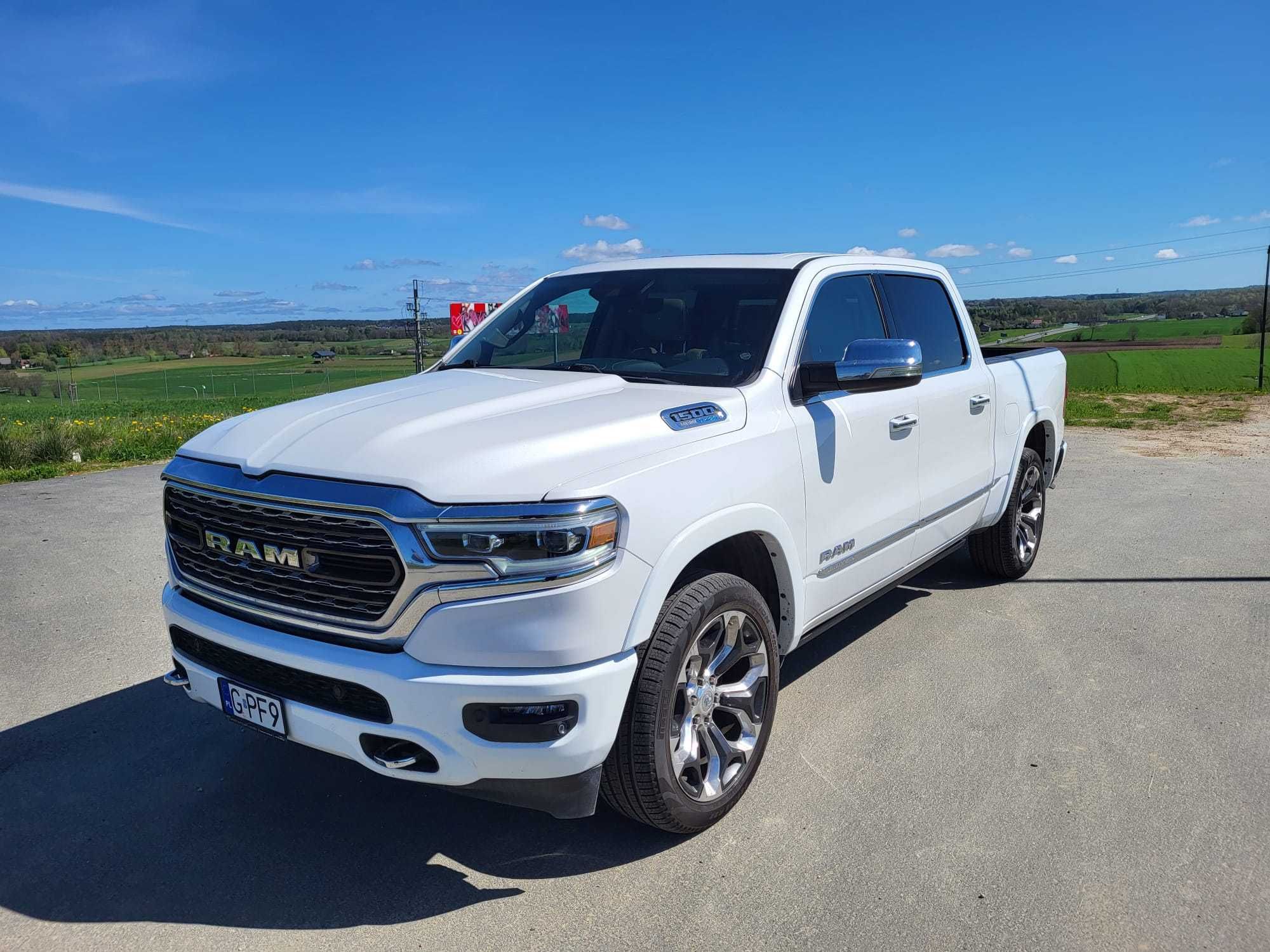 Ram1500Biały5,7Hemi,rok 2021,przebieg 44tys.Zarejestrowany, Gaz