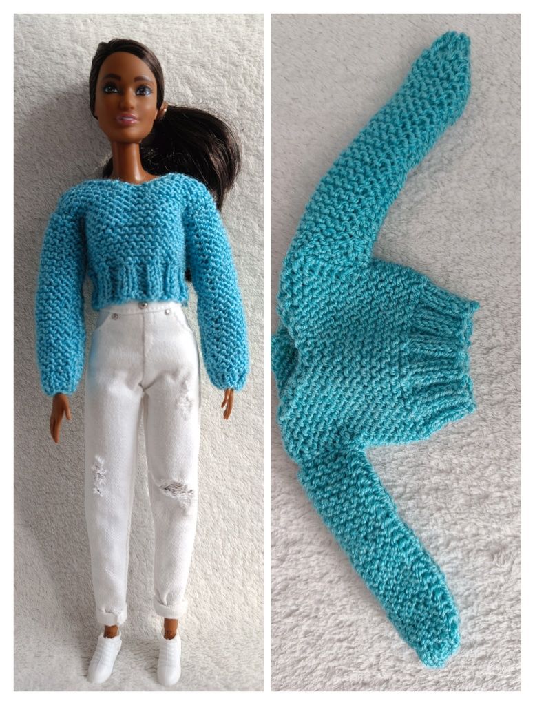 Sweter dla Barbie, ubranko dla Barbie, made to move