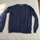 Elegancki granatowy sweter rozpinany