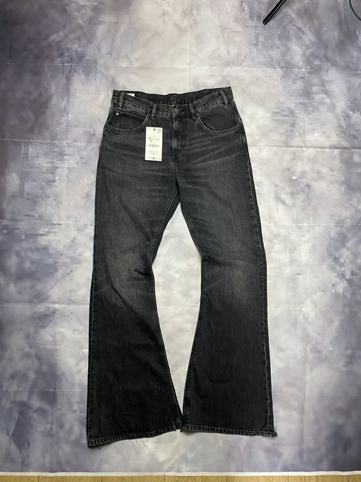 !НОВИНКА Zara Flare Jeans Wide Baggy Black Washed Кльош Джинси Зара