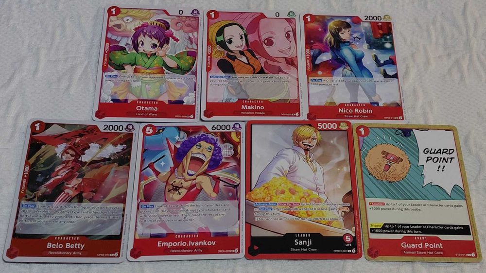 lote de 43 cartas one piece tcg PRB01