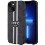 Etui Guess 4G Printed Stripes MagSafe na iPhone 14 Plus - czarne