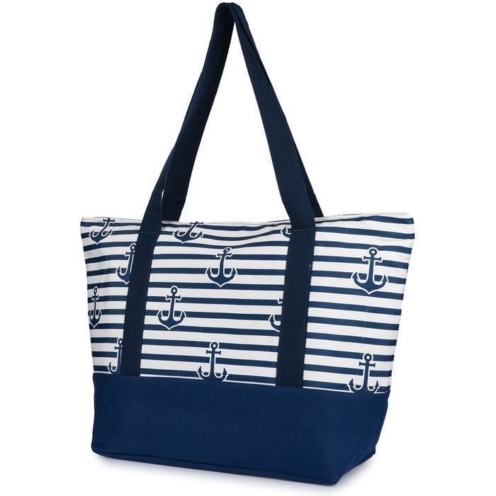 Duża Torba plażowa na lato rączki solidna marynarska