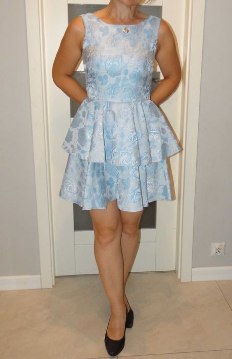 Sukienka r. 36 / 38 wesele, wieczorowa, błękitna