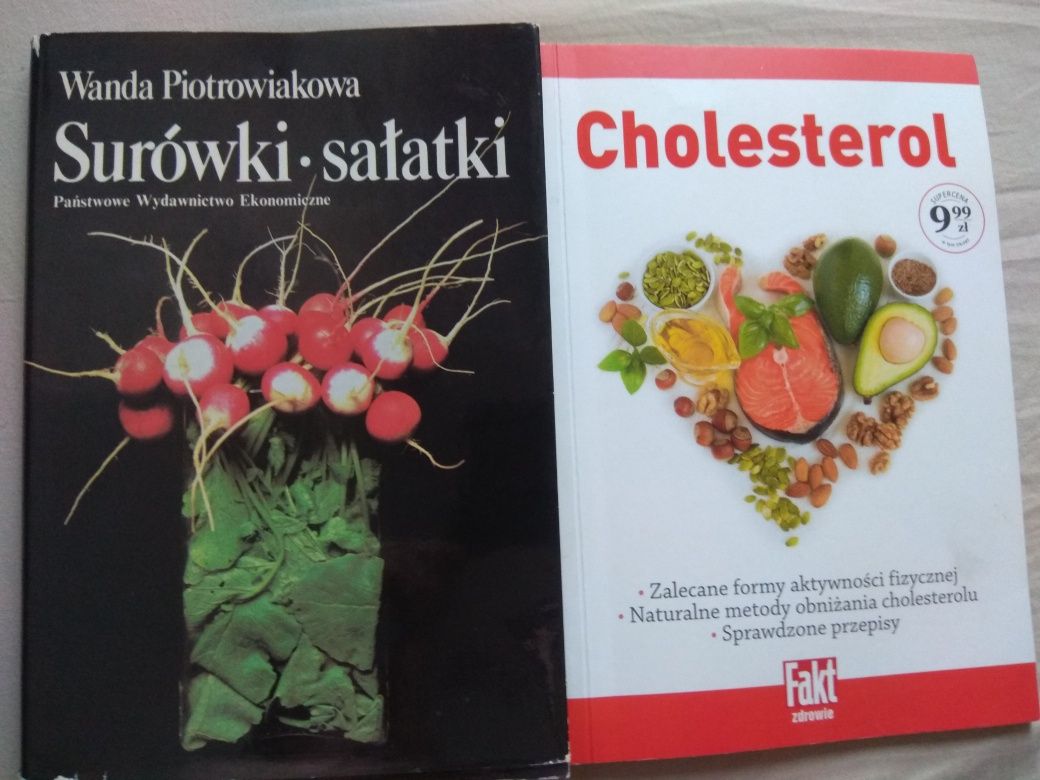 Książka Surówki Sałatki Wanda Piotrowska + cholesterol fakt zdrowie