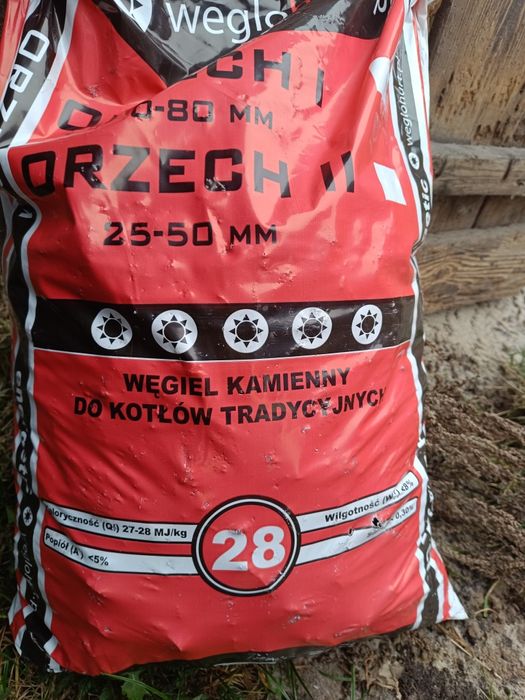 Węgiel kamienny 1 tona w workach 27-28 mj
