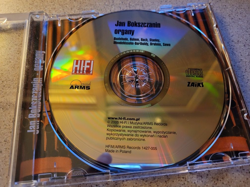 CD Jan Bokszczanin Organy 2005 Arms Records