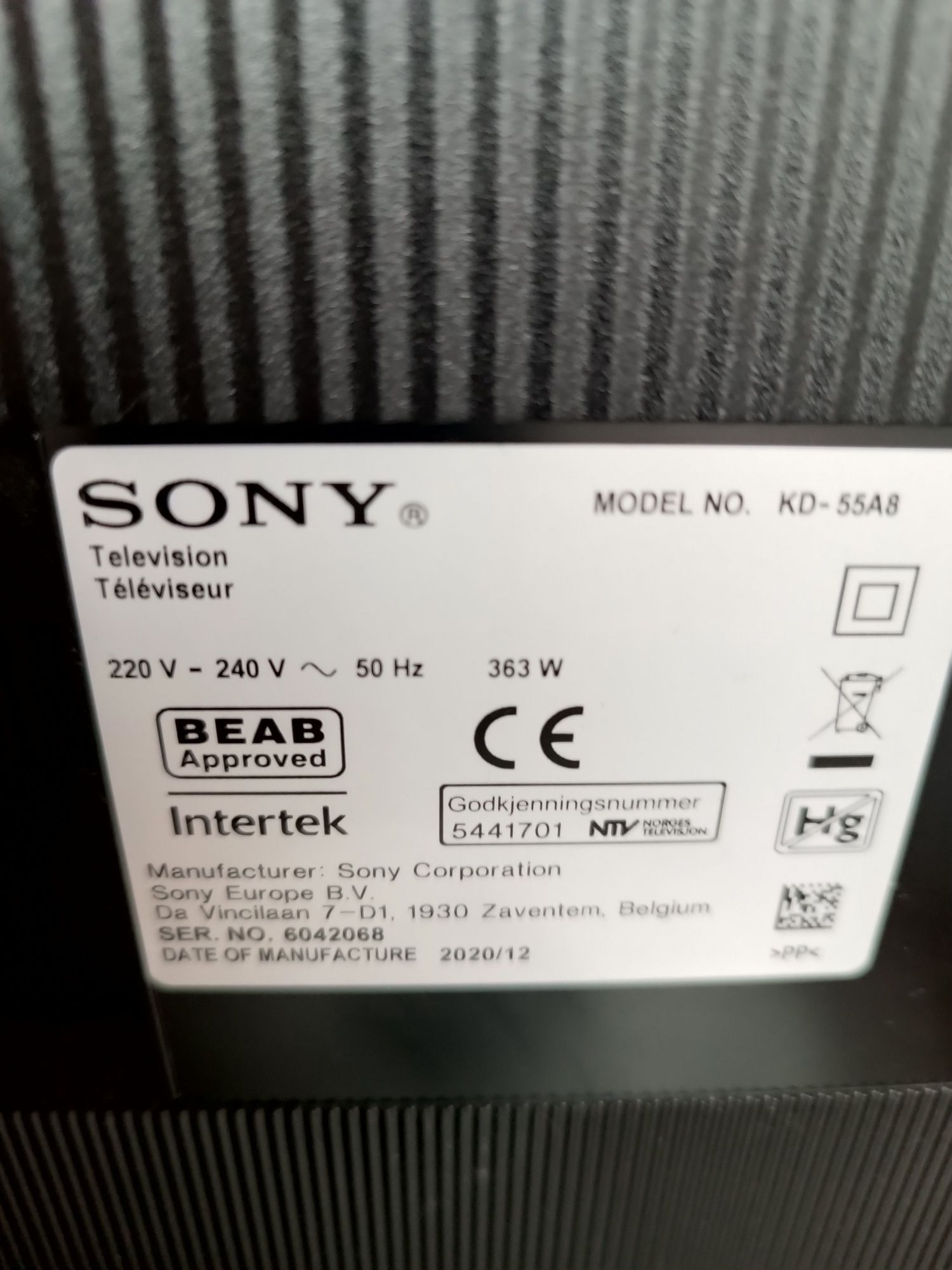 Telewizor Sony KD-55A8