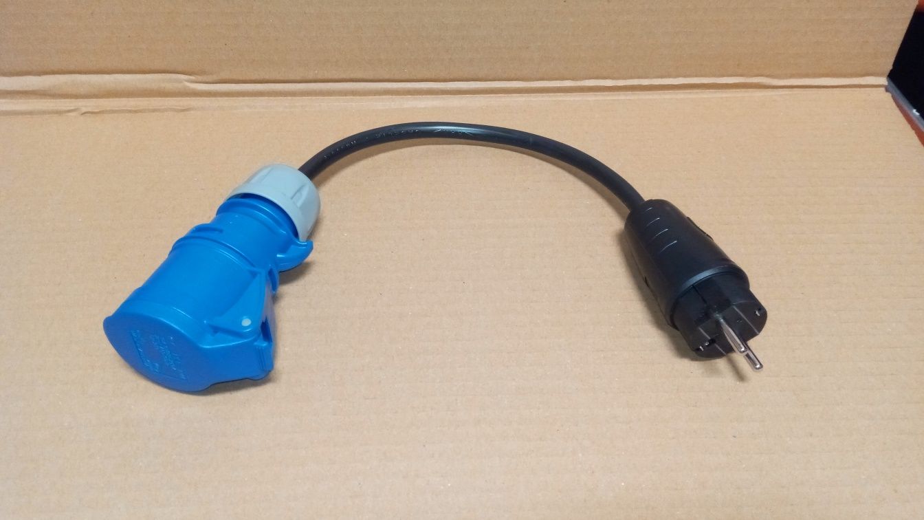 Cabo adaptador de tomada para parques campismo, autocaravanas, etc