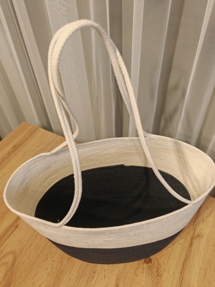 Torba ze sznurka bawełnianego zakupowa handmade sznurek bawełniany
