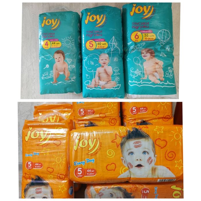 Підгузники підгузки памперси трусики Джой Joy 4 5 6 розмір подгузники
