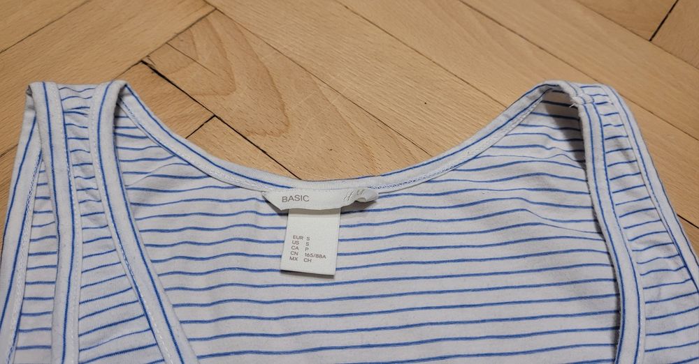 Koszulka damska top damski bawełna paski H&M Rozmiar S