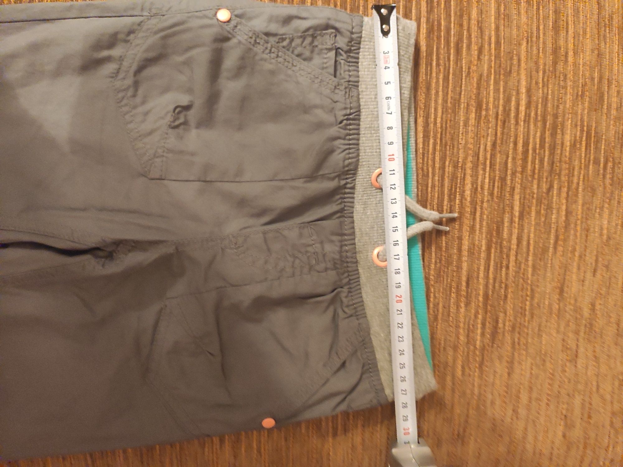 Spodnie spodenki materiałowe ocieplane bawełną 116