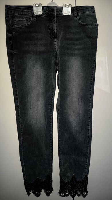 Czarne jeansy skiny next rozmiar 44