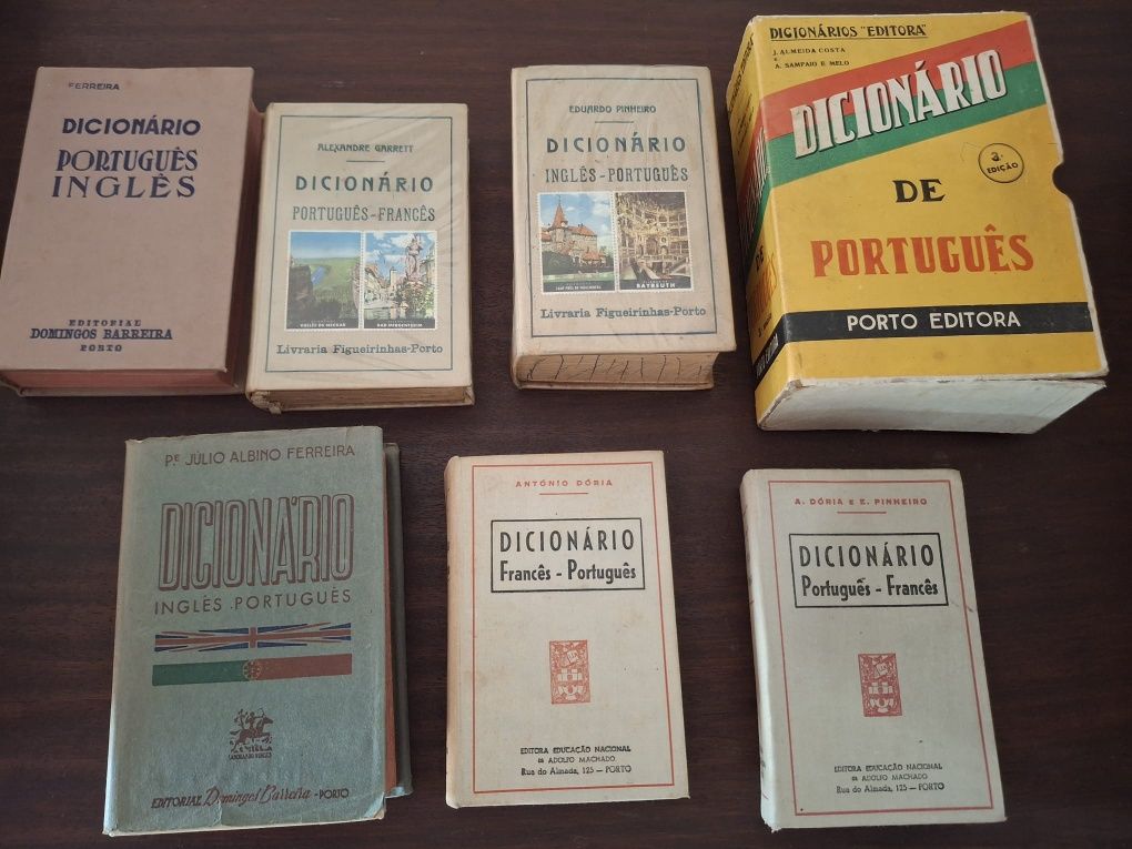 Vários dicionários . língua portuguesa, inglês e francês em bom estado
