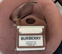 Torebka brązowa kremowa Burberry London