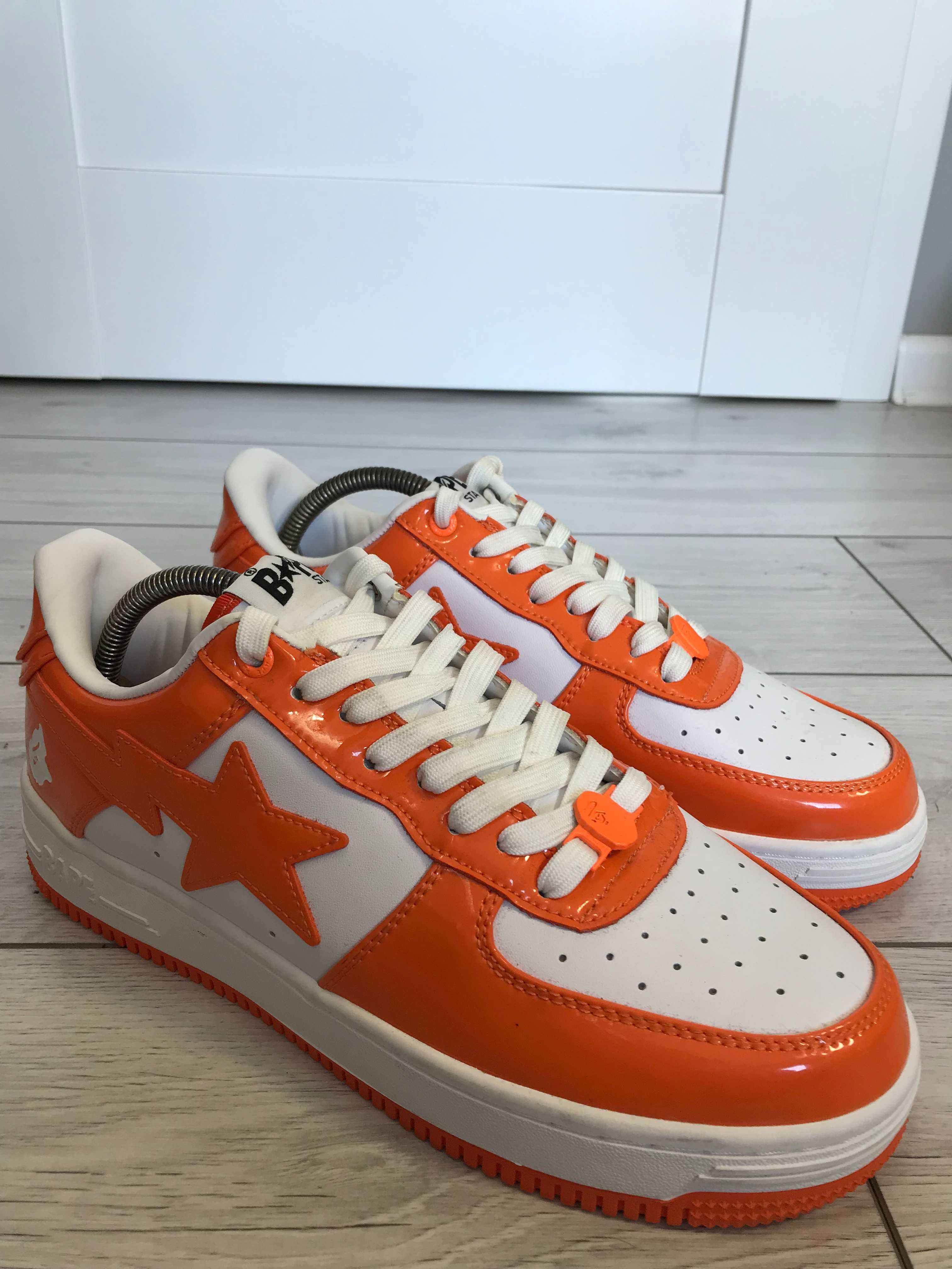 Nowe ! Buty Bape Orange Patent Bapesta rozm. 43,5
