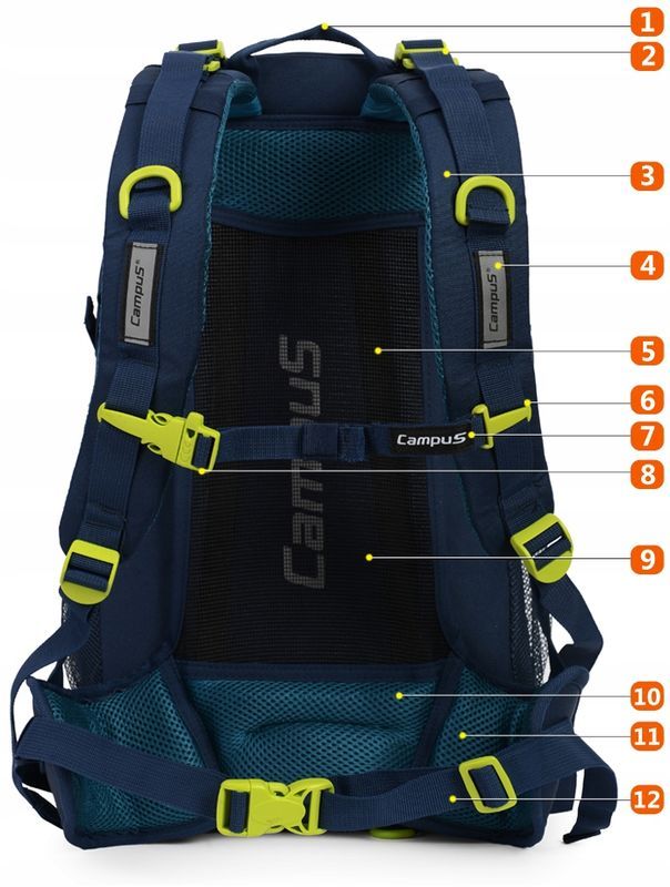 Plecak Turystyczny Campus Horton 30l – Trekking, Wyprawy, Oddychający