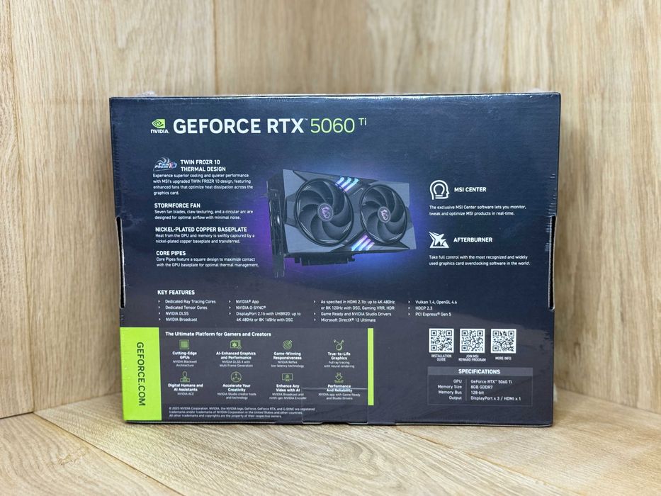 MSI GeForce RTX 5060 Ti 8G Gaming OC (G506T-8GC)