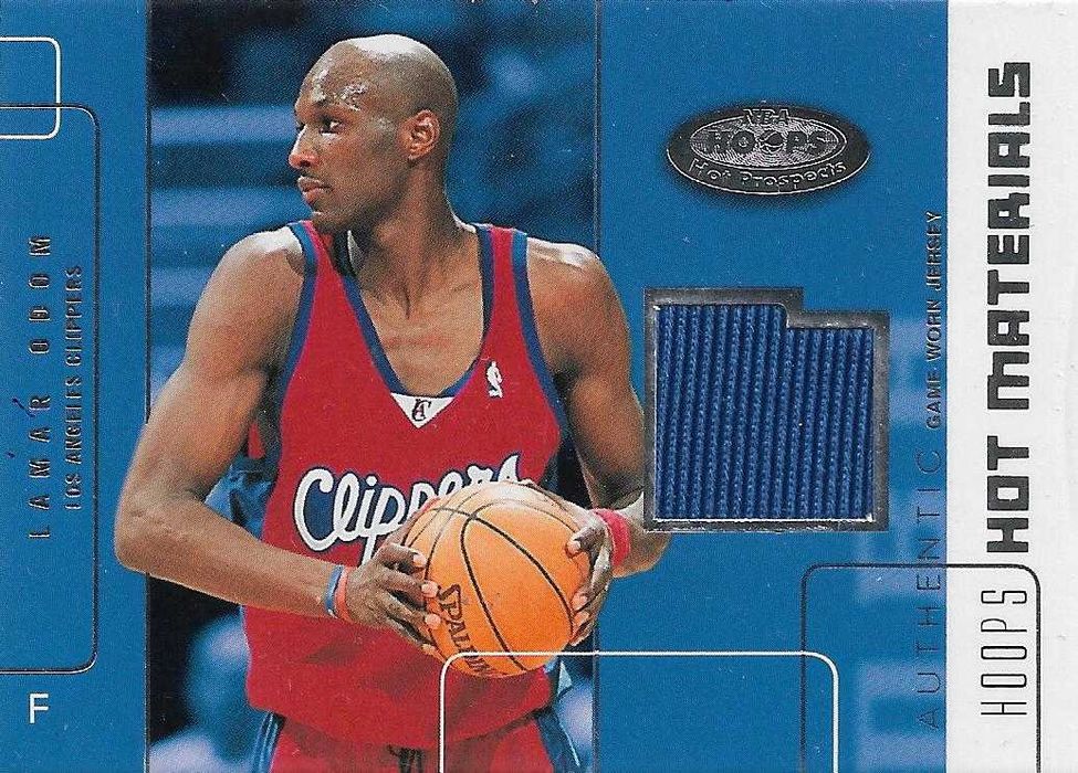 Karta NBA z kawałkiem koszulki Lamar Odom jersey