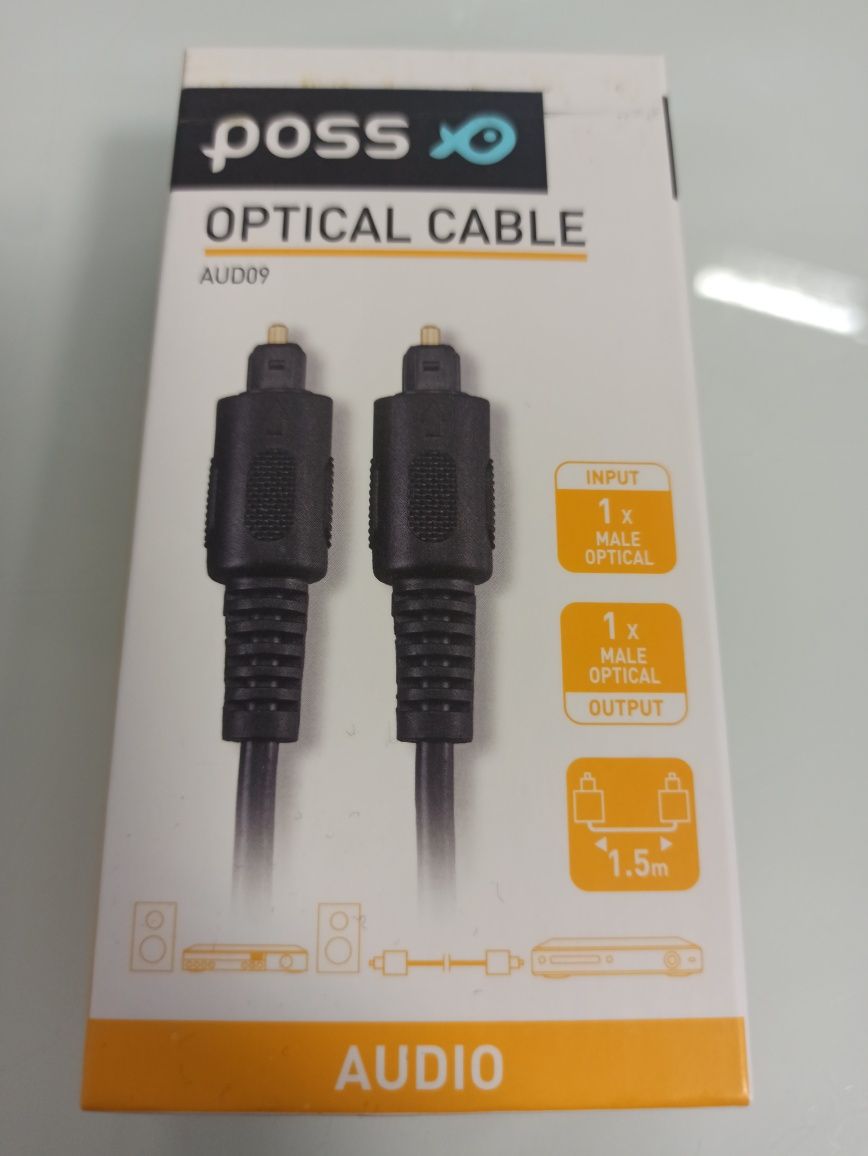 Kabel optyczny Poss 1,5m nowy