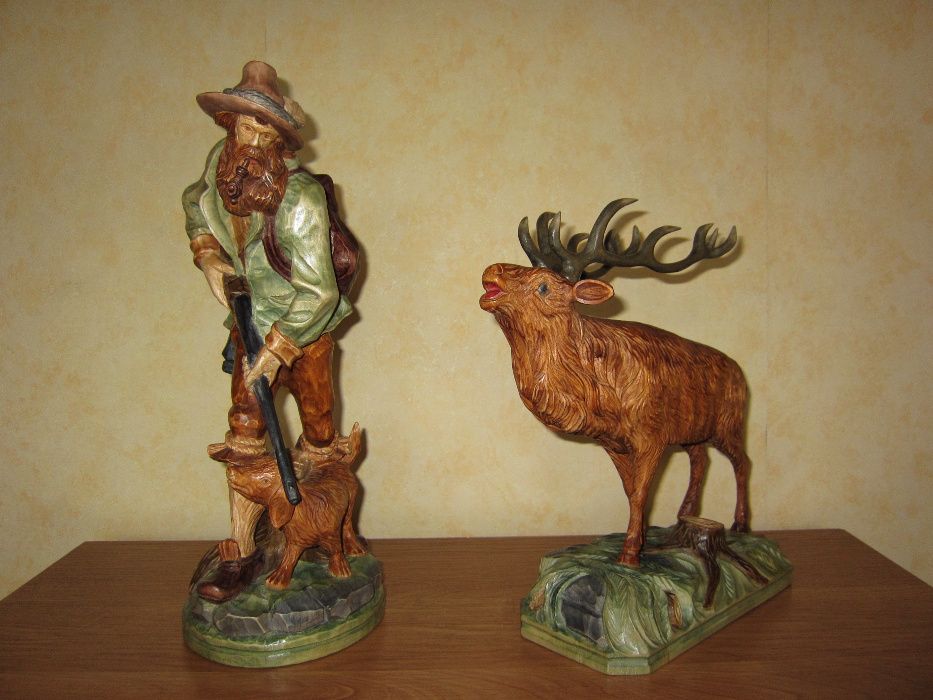 Rzeźba drewniana Myśliwy na polowaniu prezent