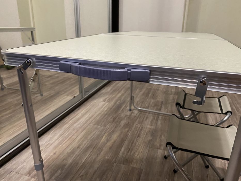 Стол алюминиевый раскладной для пикника + 4 стула