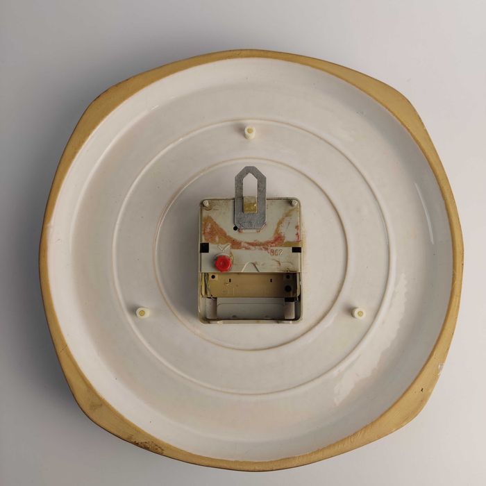 Ceramiczny zegar kwarcowy ścienny Weimar, Niemcy, lata 70-te