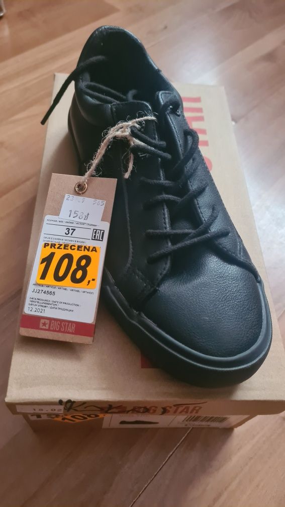 Czarne trampki big star rozm 37