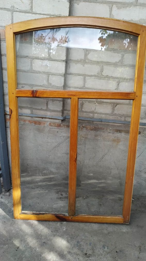 Окна деревянные со стеклопакетом (б/у) самовывоз