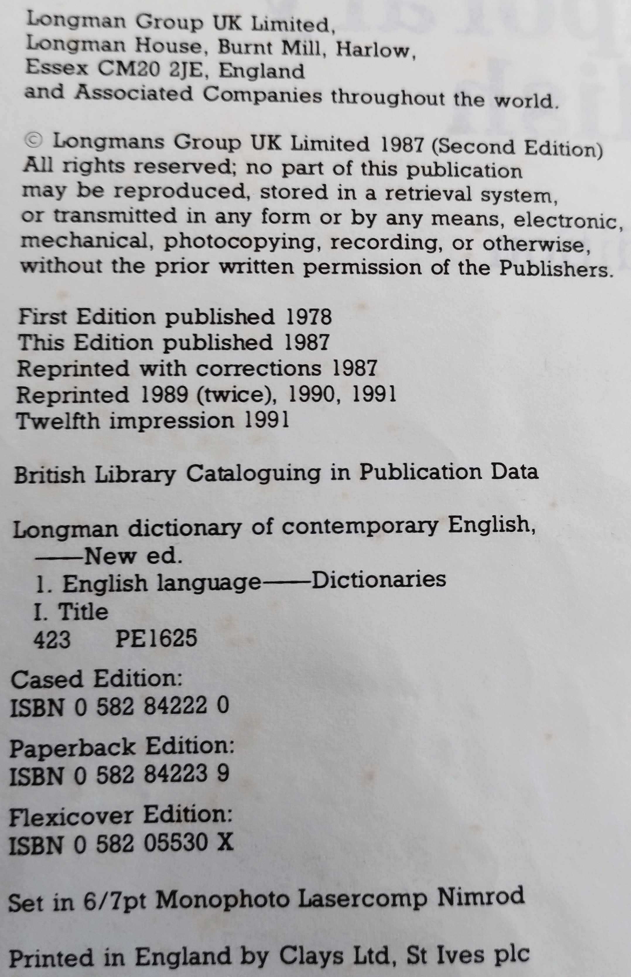 Dicionário Inglês - Inglês Longman-Dictionary of Contemporary English