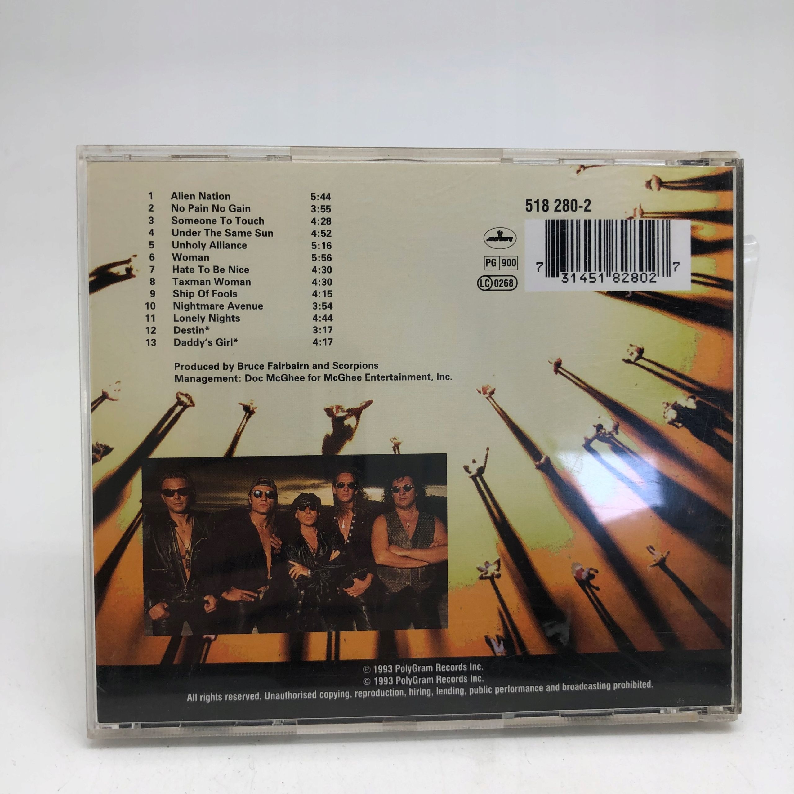 cd - scorpions - face the heat 1993 rock