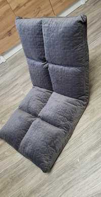 Fotel rozkładany podłogowy odcienie szarości