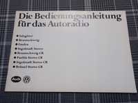 Audi Volkswagen Vw Radio - Instrukcja Obsługi Radia Samochodowe 1980