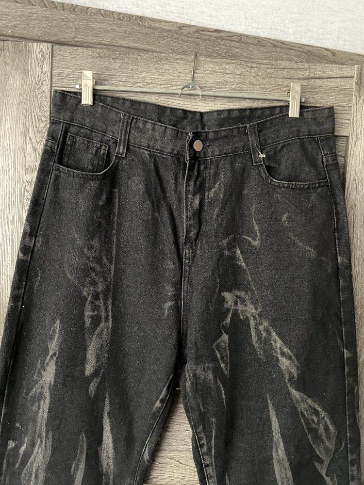 Джинси baggy fit oversize korea tie-dye jeans MoM zara