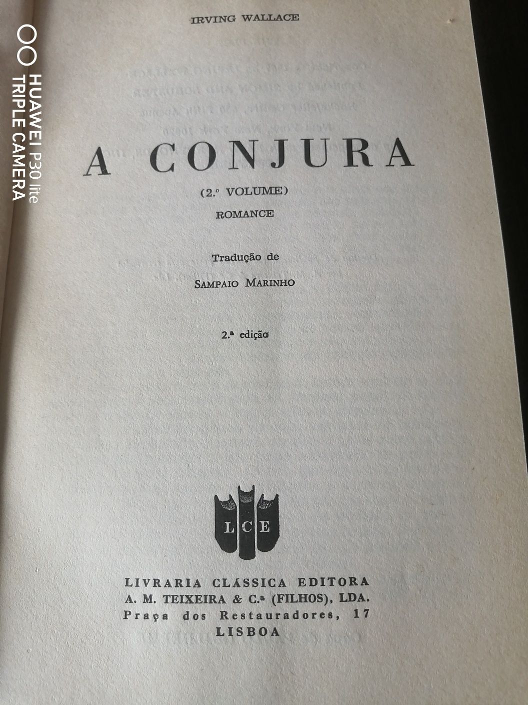 Livros "A Conjura" volume I e II