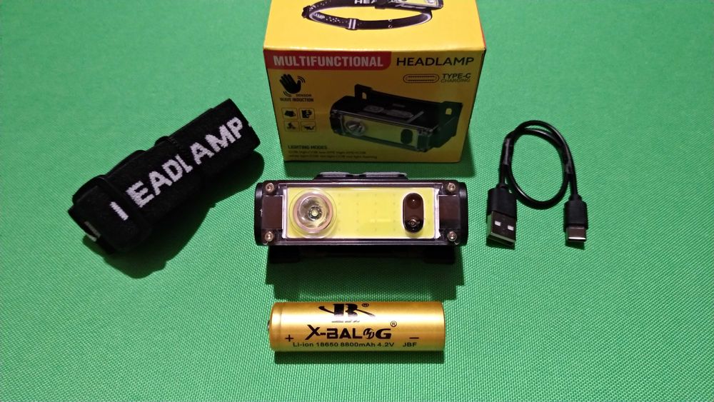 Фонарь налобный аккумуляторный фонарик на голову Head