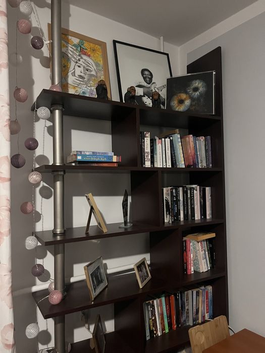 Drewniana biblioteczka