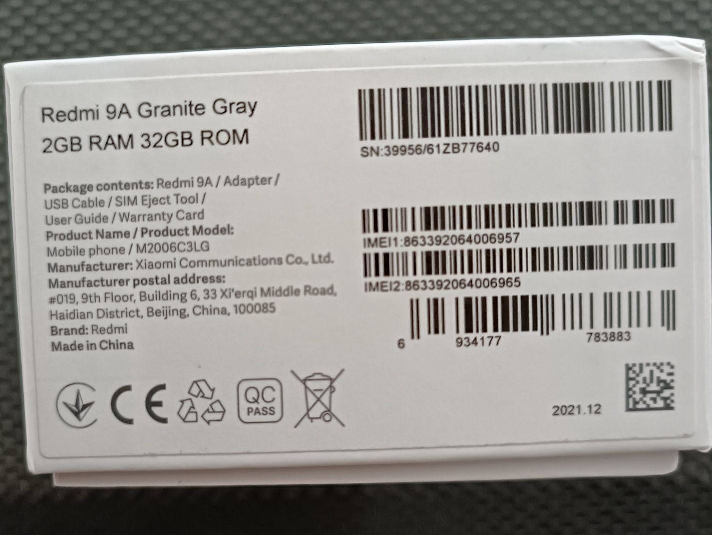 Xiaomi redmi 9A колір Granite Gray
Відмінний стан повністю сп